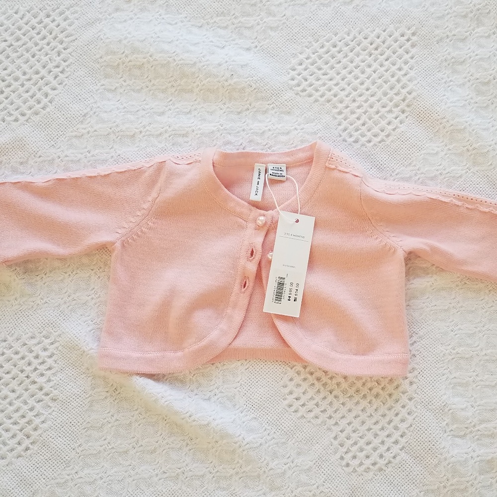 NWT Janie and Jack pink cardigan
